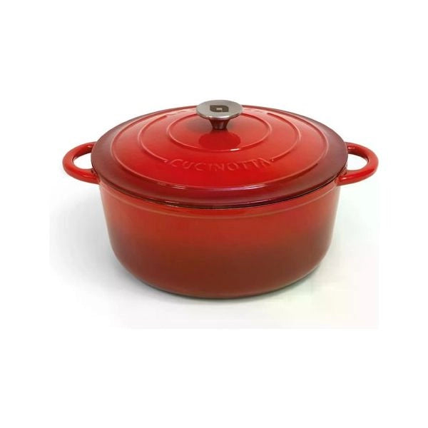 Pentola ghisa nordica 7019005 cucinotta pentola con coperchio rosso