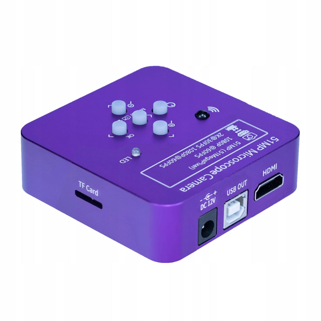 Set di Microscopio Digitale Puppis Pink PRO KMPPP-HDMI-USB 51MP – Qualità Immagine FullHD, Obiettivo 100x