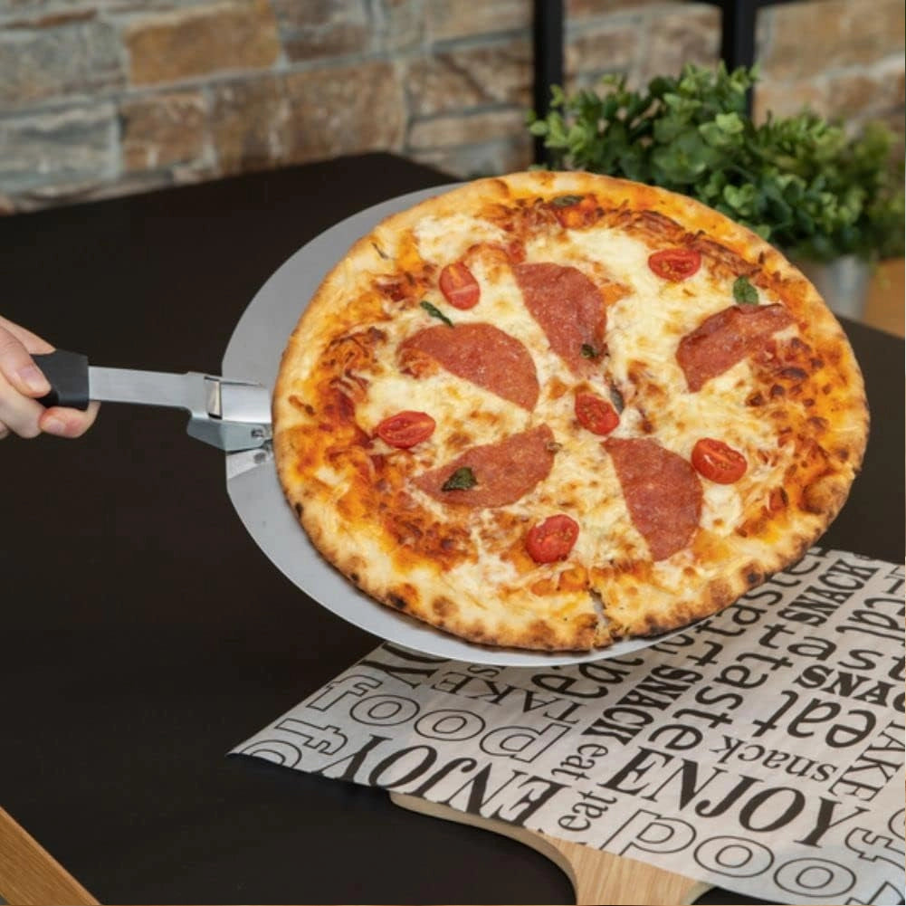 Set 3 Pezzi Accessori Pizza Spatola Pala e Taglierina Apribottiglie Integrato