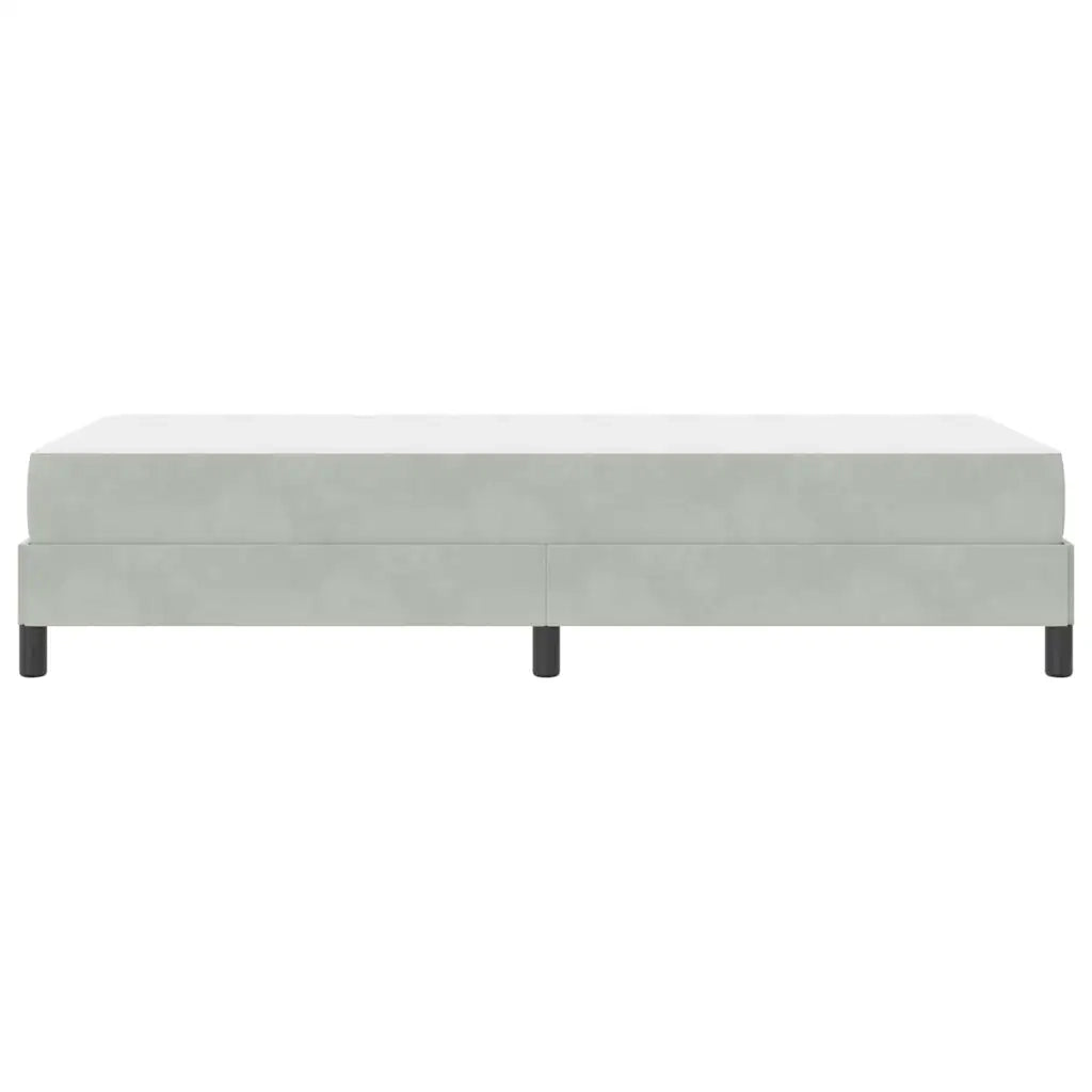 Letto a molle con materasso Grigio chiaro 80 x 220 cm Tessuto