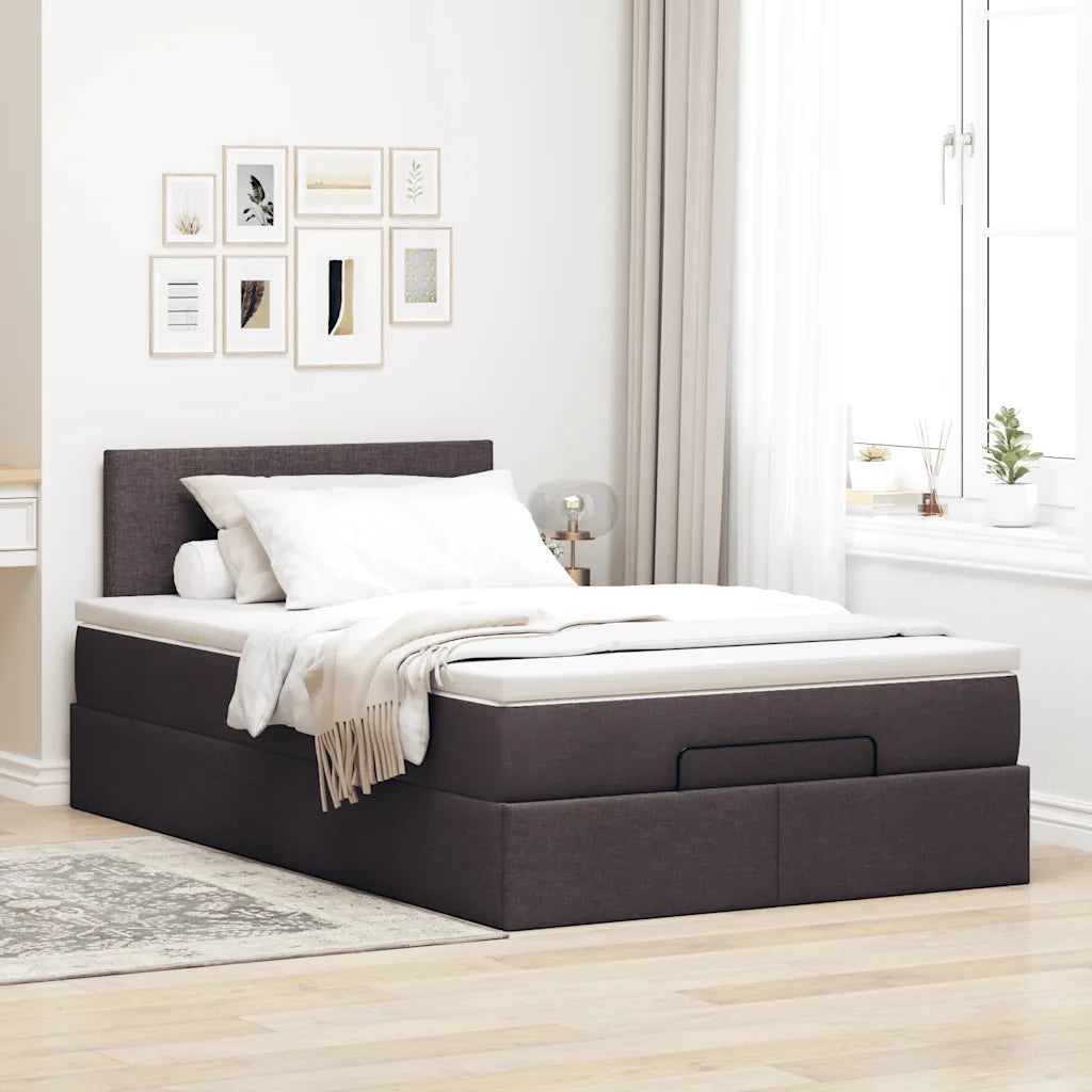 Struttura Letto Pouf con Materasso 80x200 cm in Tessuto 3312211