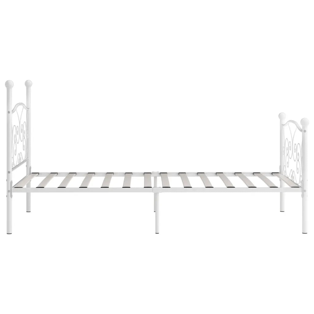 Giroletto Base con Doghe Bianco in Metallo 90x200 cm 284447