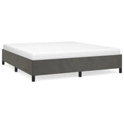 Letto matrimoniale | Letto per adulti | Giroletto senza Materasso Grigio Scuro 160x200 cm Velluto