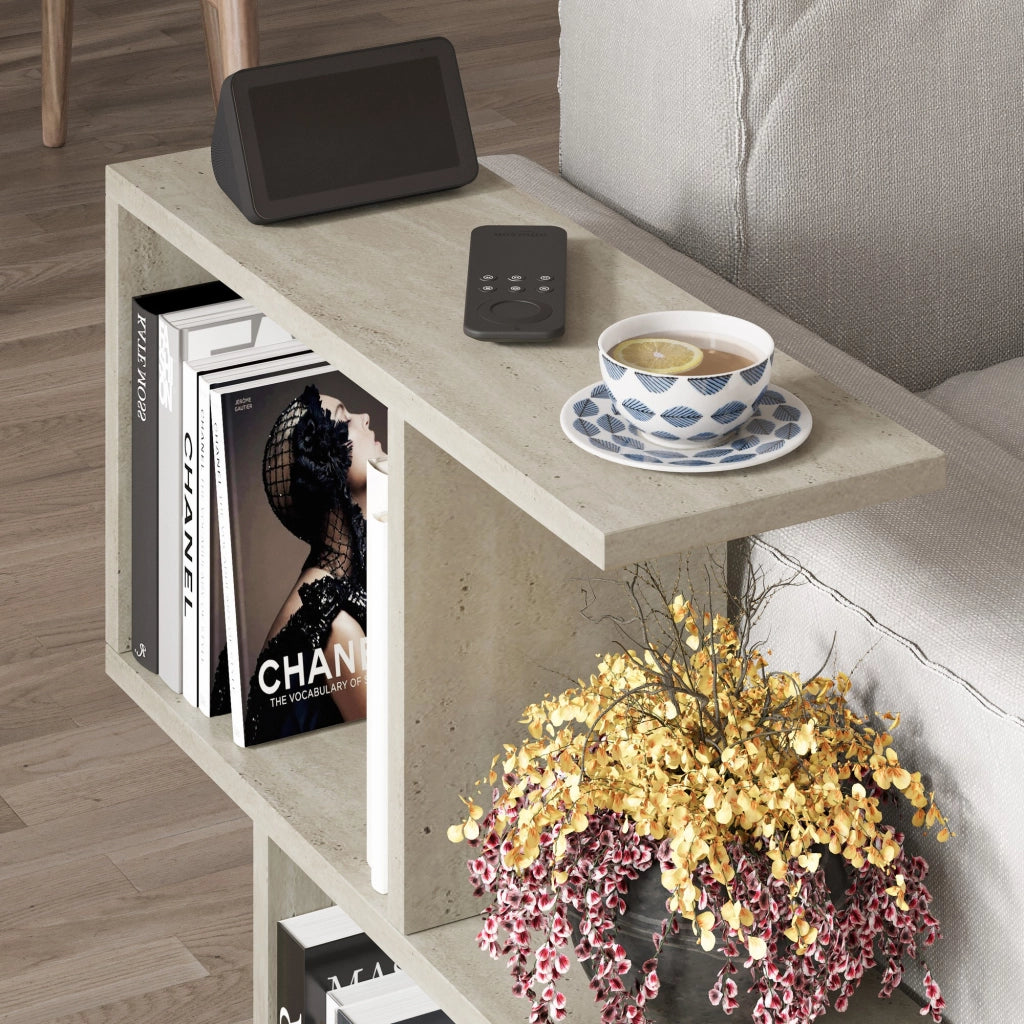 Tavolino in legno "Homemania" - 60 x 60 x 20 cm - Beige