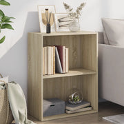 Libreria a 2 Ripiani Rovere Sonoma 60x30x76,5 cm in Truciolato cod mxl 55462