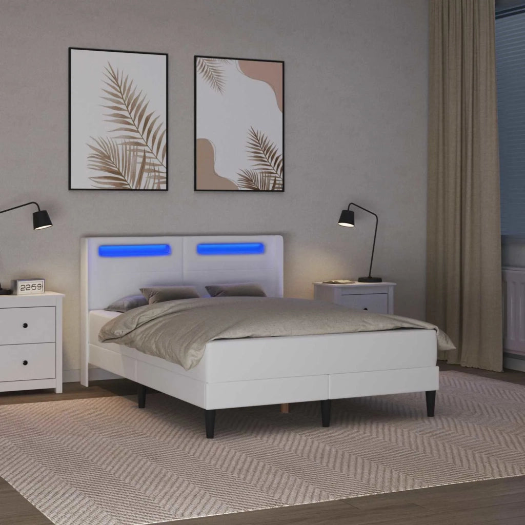 Struttura letto con materasso Bianco 160 x 200 cm Similpelle 3414917