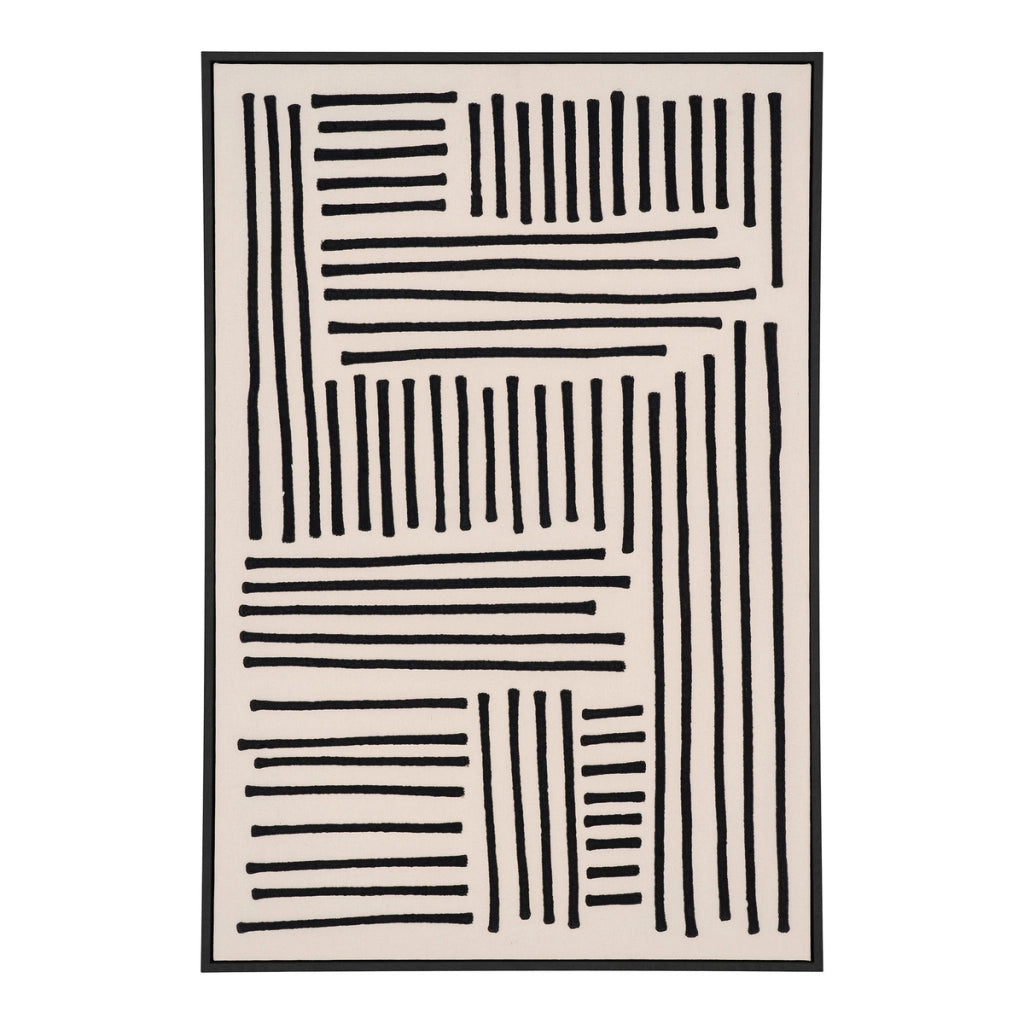 Stampa su Tela con Cornice Lipari, Nero, Cotone, 4x60x90 cm