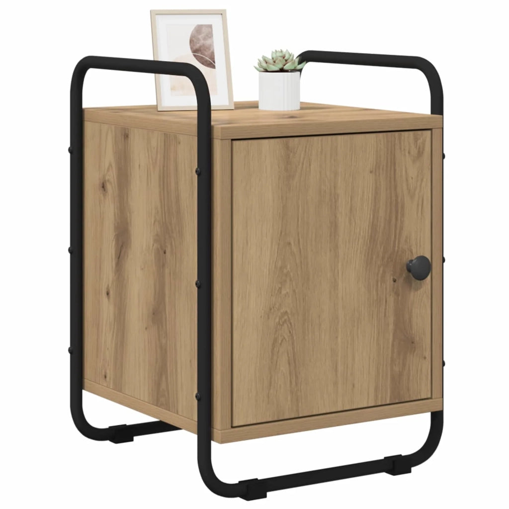 Armadio da Notte 2 pz Rovere Artigianale Legno ingegnerizzato 8007610