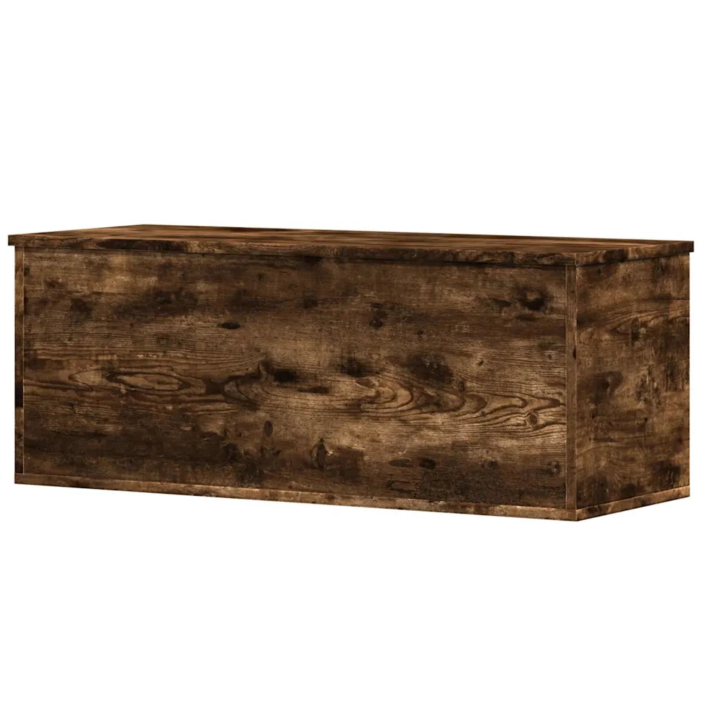 vidaXL Contenitore Portaoggetti Rovere Fumo 90x35x35 cm in Truciolato