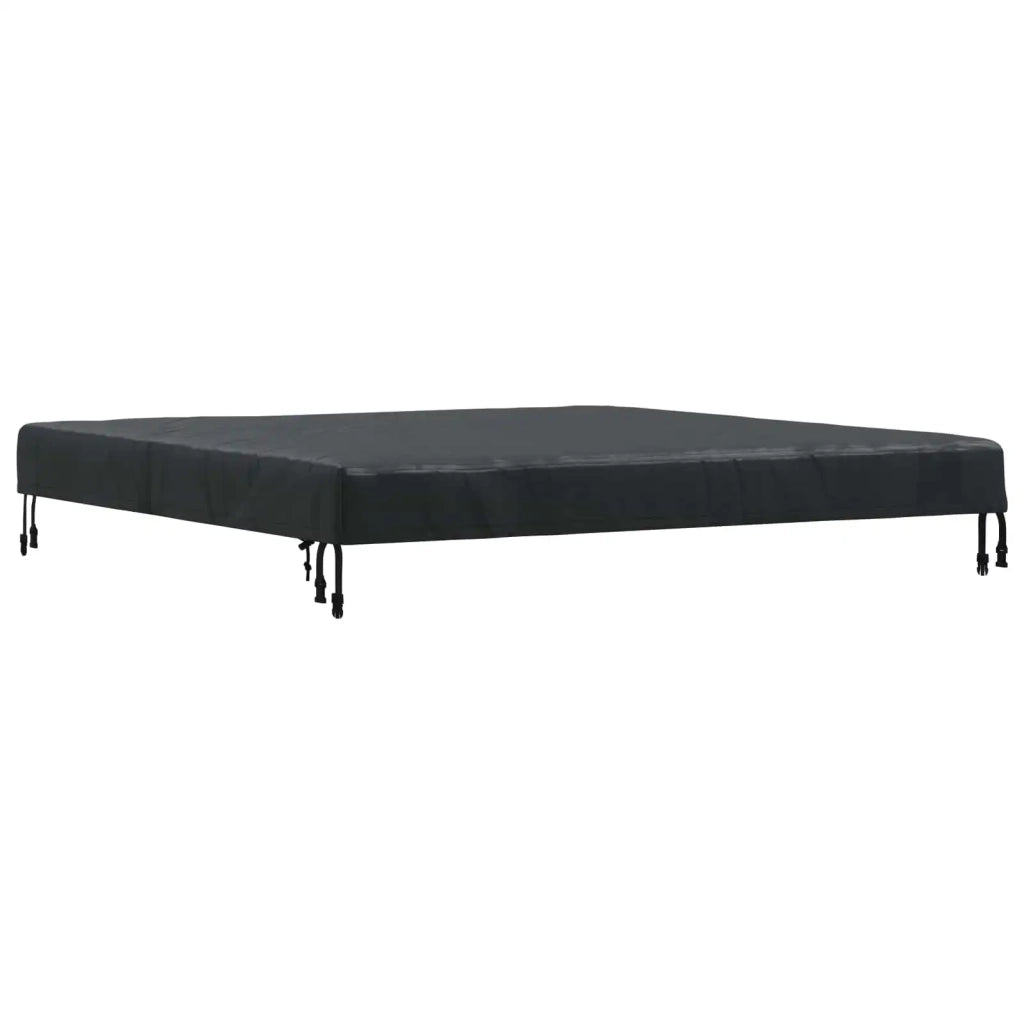 Copertura Tavolo Tinta unita Nero 142 x 142 x 15 cm Tessuto 4106092