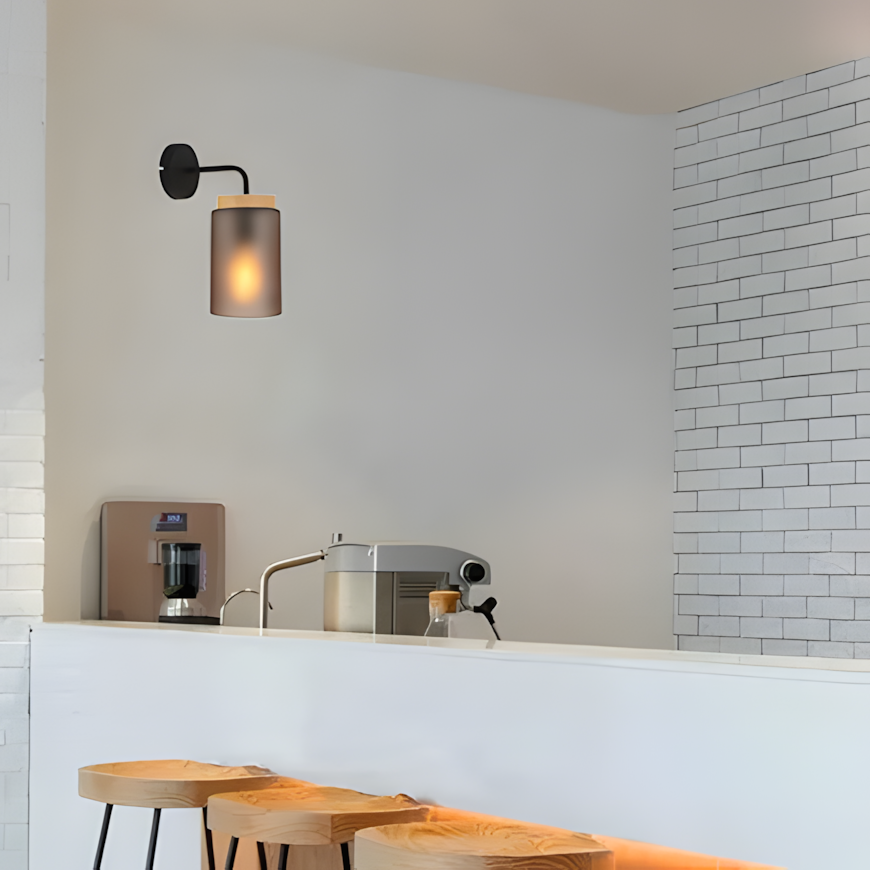 Lampada Da Parete APP1814-1W Frosted Grey