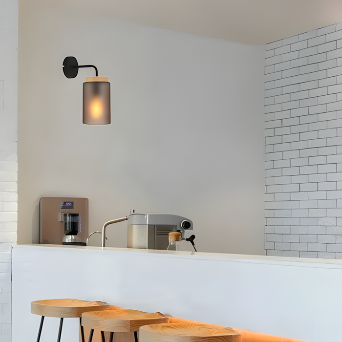 Lampada Da Parete APP1814-1W Frosted Grey