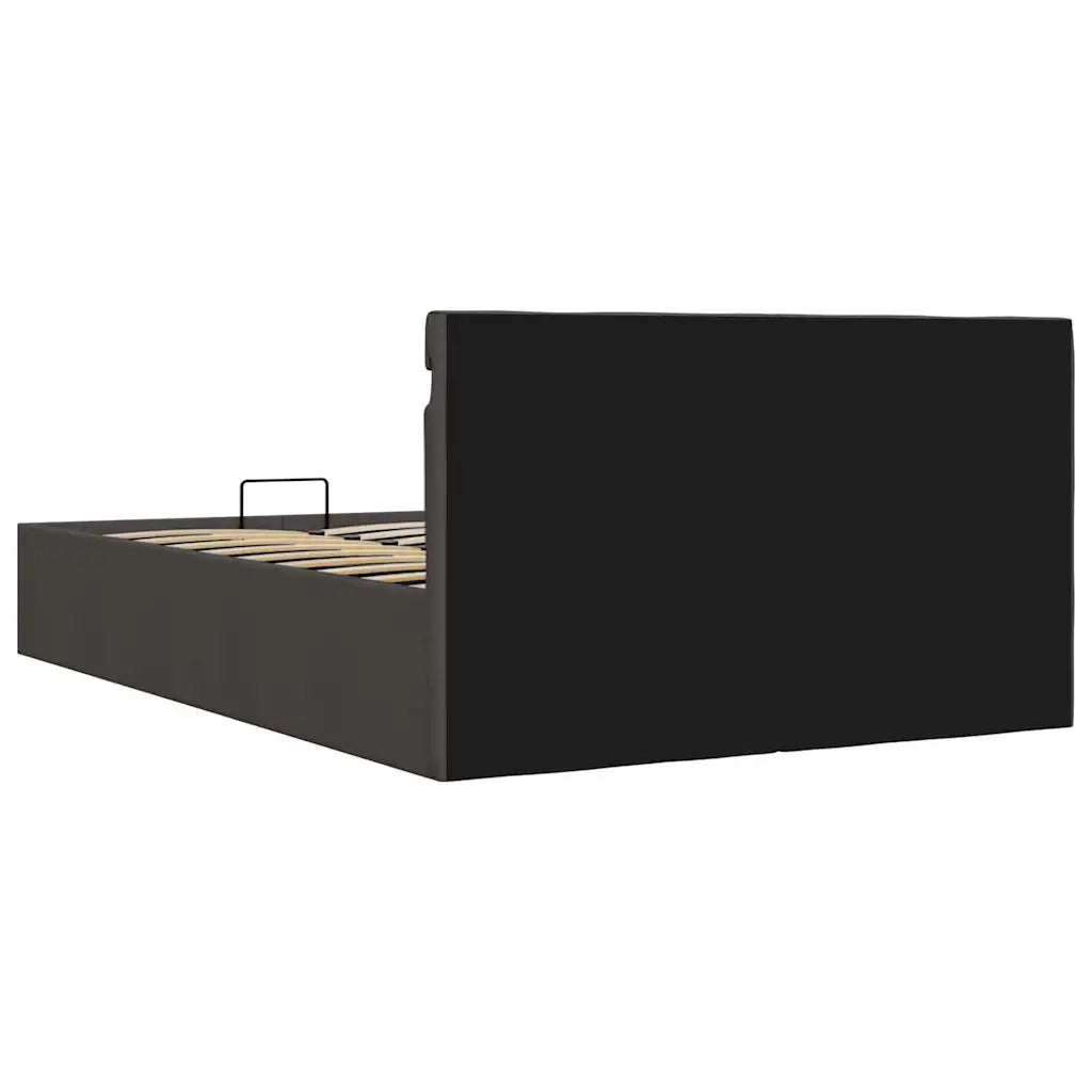 Giroletto con Contenitore e LED Grigio Scuro Tessuto 120x200 cm 285602