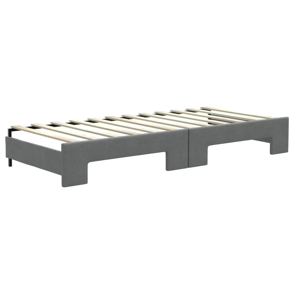 Divano Letto con Letto Estraibile Grigio Scuro 80x200 Tessuto 3197422