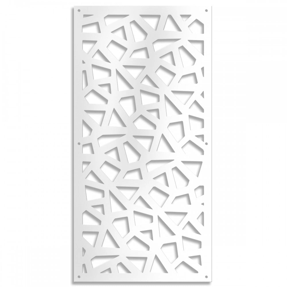 SEGMENTI - Pannello in PVC traforato - Parasole Colore: bianco, Misura: 98x198 cm