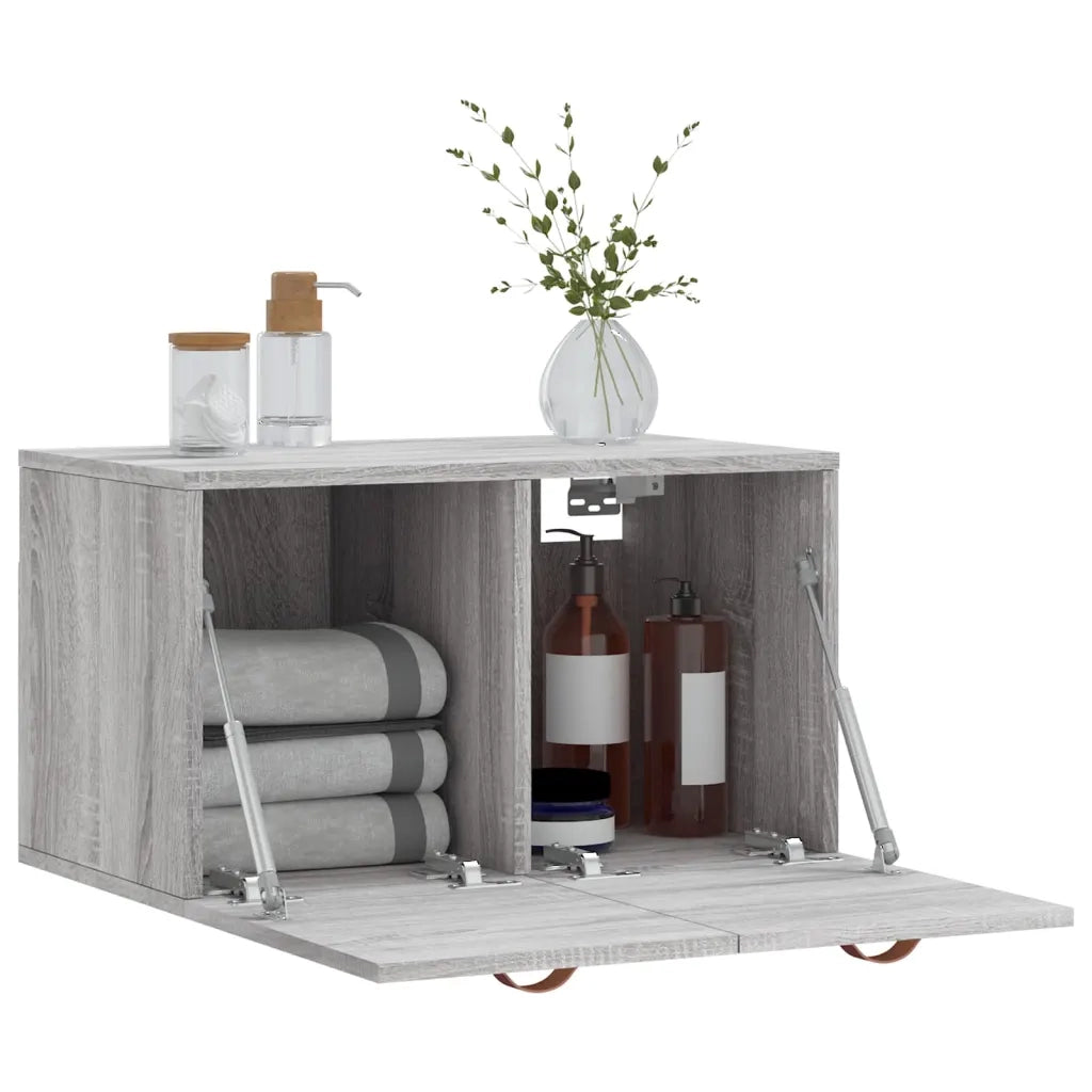 Armadietto a Muro | Mobile a Parete Grigio Sonoma 60x36,5x35cm in Legno Multistrato