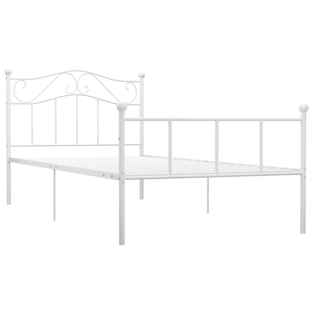 Giroletto-Struttura Letto Bianco in Metallo 90x200 cm 417218