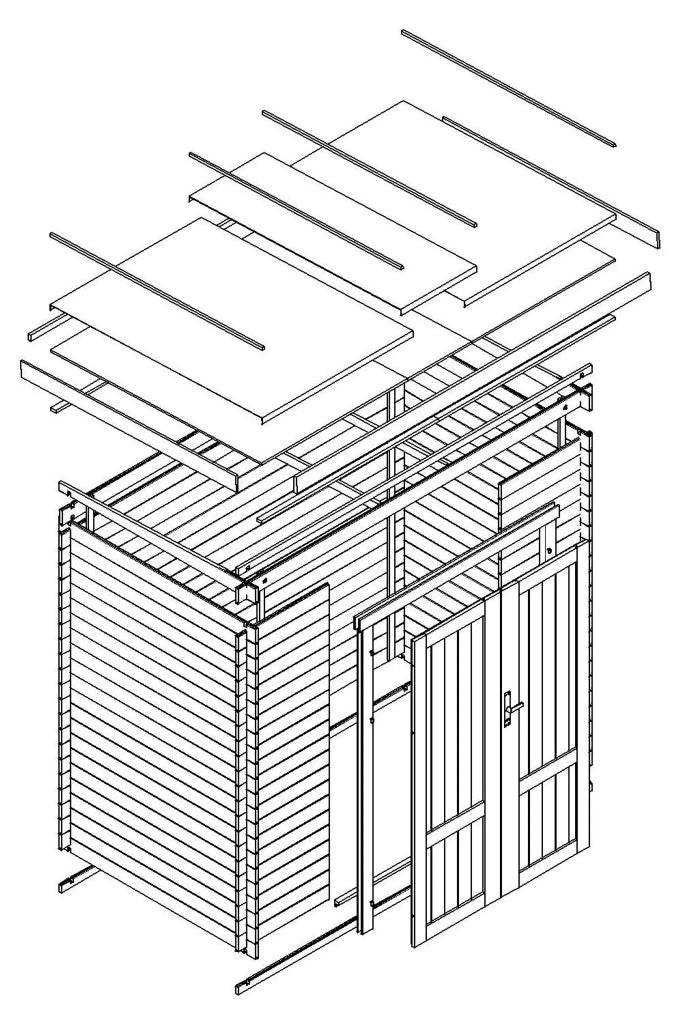 Casetta da Giardino in Legno 2.22 m² TIMBELA M311F1