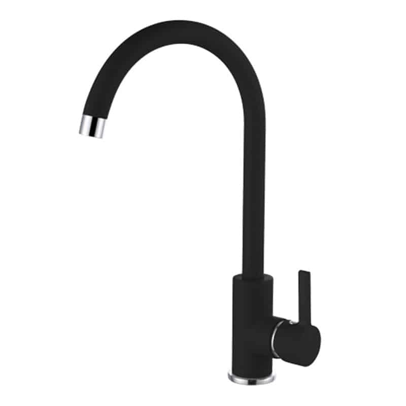 Rubinetto Miscelatore Cucina Elleci canna alta monocomando nero full black MGKC0140