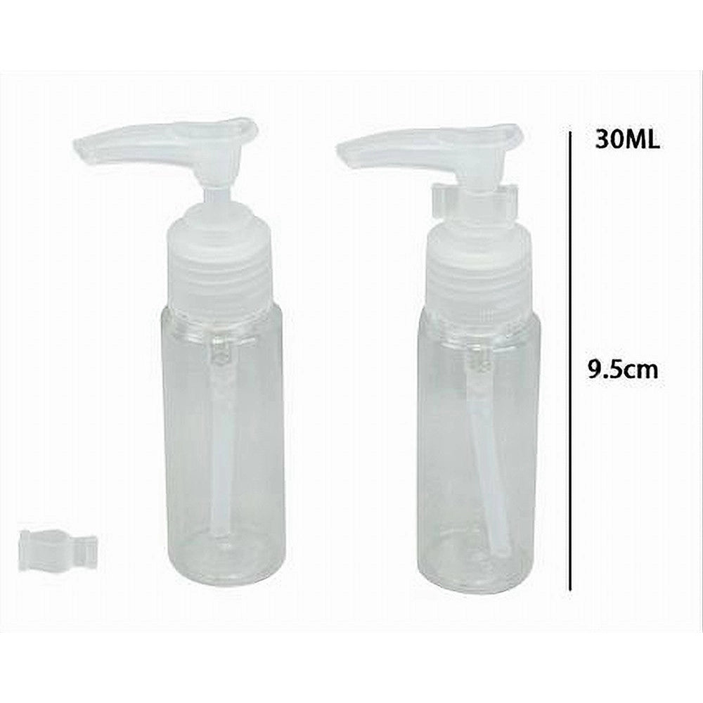 Trade Shop - Set 4pz Bottiglia Da Viaggi Vuota Trasparente 30ml Dispenser Con Erogatore 79388 -