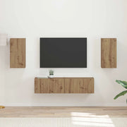 Set mobile TV 4 pcs Rovere artigianale Legno multistrato 3409158