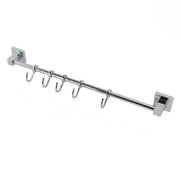 Trade Shop - Porta Asciugamani Con 5 Ganci Appendini Fissaggio A Parete Bagno Square 59195 -