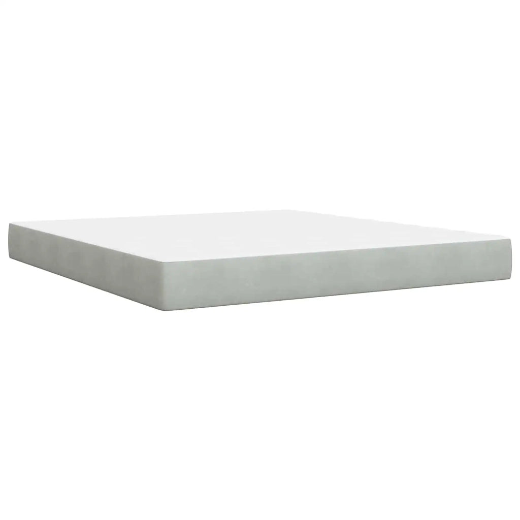 Letto Ottomano con Materasso e LED Grigio Chiaro 180 x 200 cm 3458247
