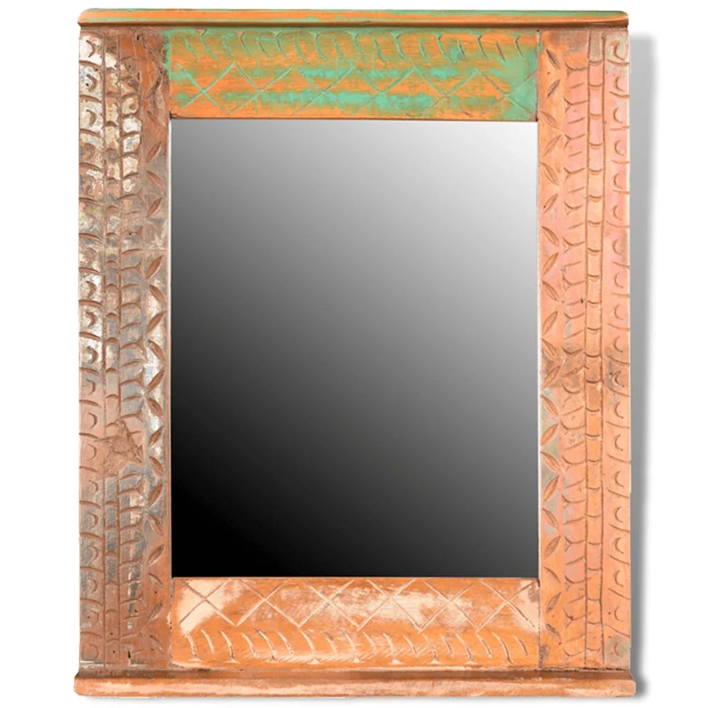 Armadietto in Legno di recupero solido per Bagno con Specchio cod mxl 31361