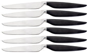 Set 6 Coltelli da Tavola Lama Liscia in PVD e Acciaio Inox Magnolia Nero