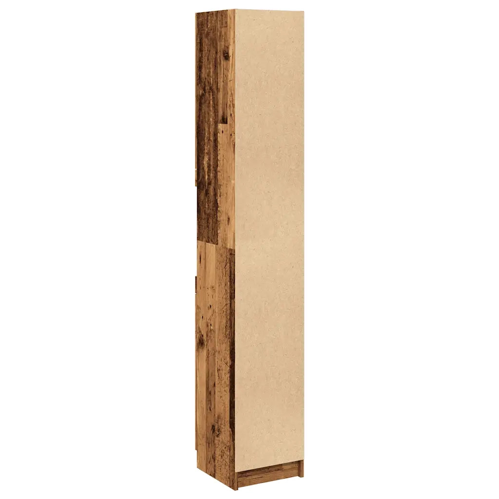 Armadietto Bagno Legno Antico 32x34x188,5 cm Legno Multistrato