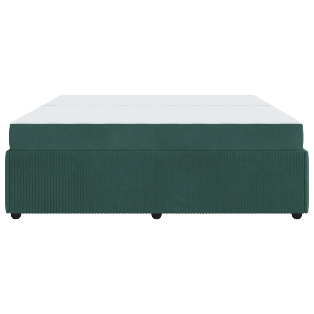 Struttura del letto Verde Scuro 200 x 200 cm Tessuto