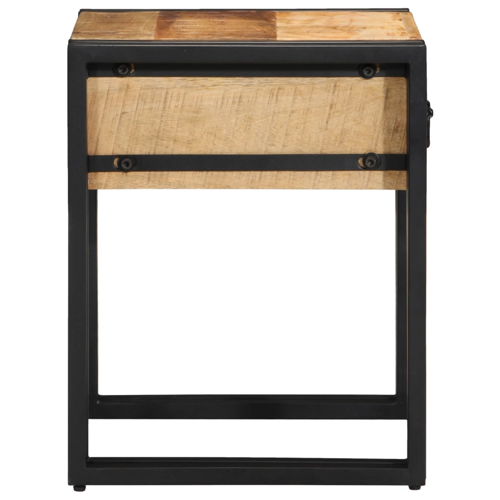 Tavolino  40x40x50 cm in legno massello di mango grezzo