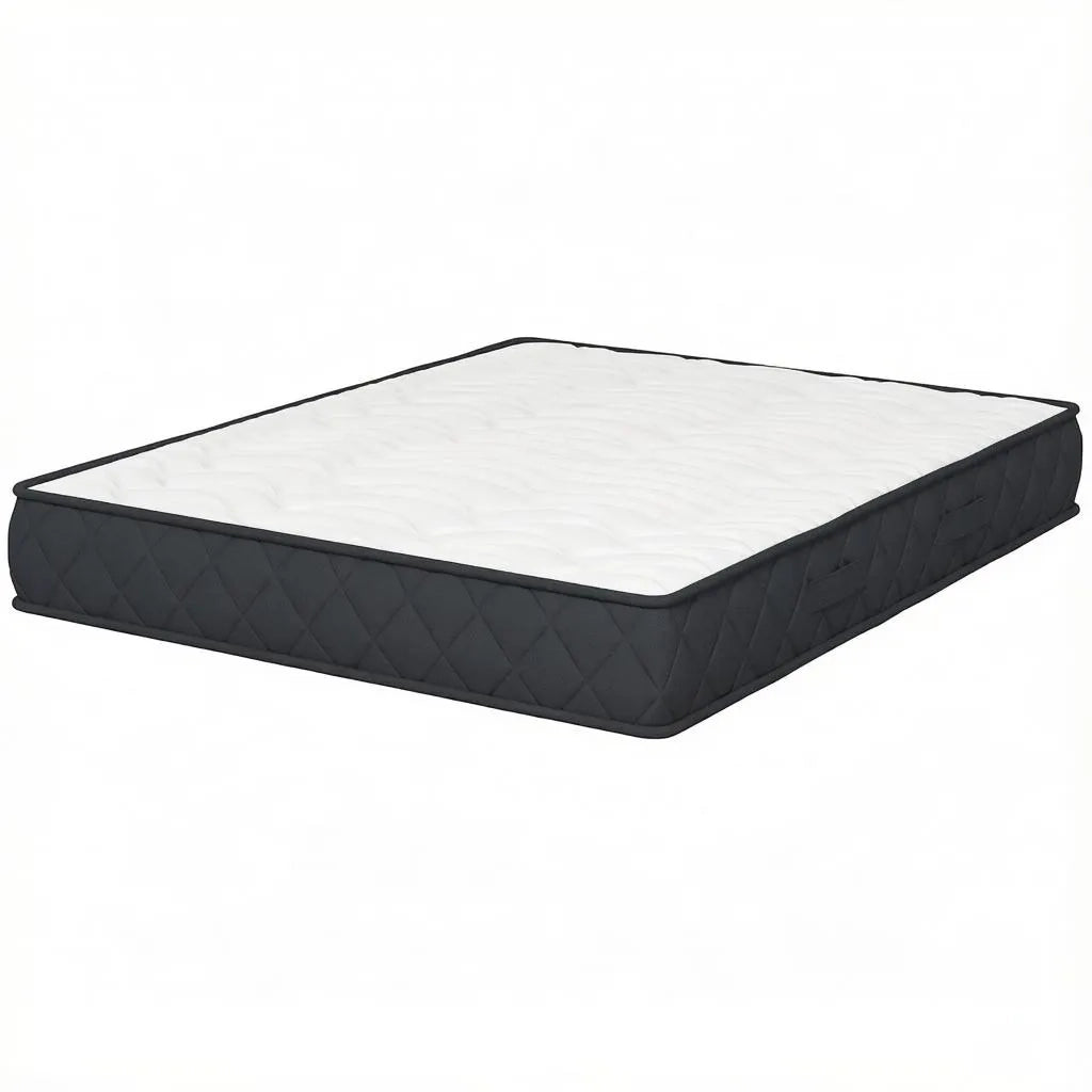 Materasso in Memory Foam e Schiuma Ondulata con Base Antiscivolo 160x200x20 cm; Bianco e Grigio