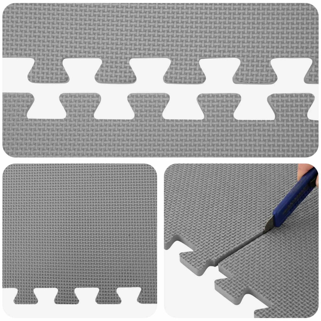 Tappetino per piscina 49 pz Ø 408 cm Rotondo Schiuma EVA Grigio 42042643