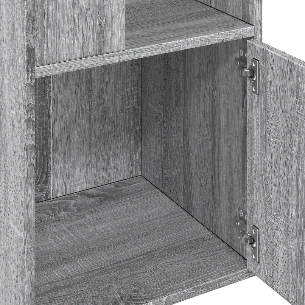 Libreria-Scaffale per Libri-Mobile di Stoccaggio Grigio Sonoma 40x36x189 cm in Legno Multistrato