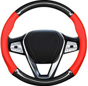 Guida di guida in microfibra, guida di guida antiscivolo, guida di guida duratura, protezione universale del volante per la maggior parte dei camion (rosso)