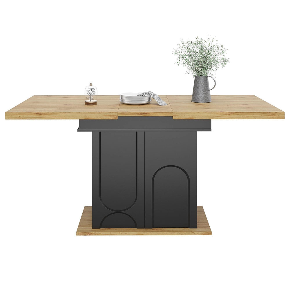 Tavolo da pranzo estensibile - Xylo - 110-140¡Á80 cm - Per 4-6 persone con ripostiglio