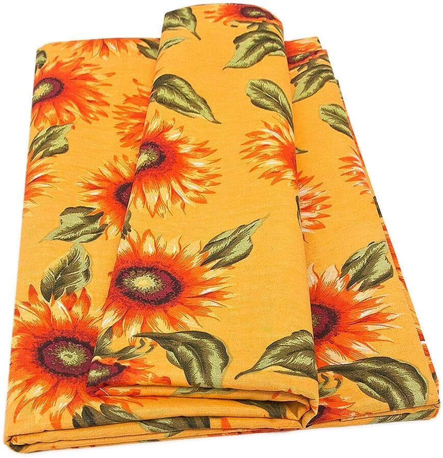 Telo Arredo Copritutto 170x280 cm Cotone Copridivano Letto Girasoli Giallo