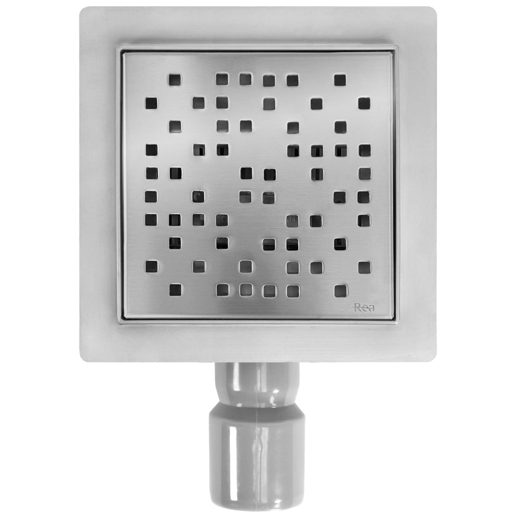 Scarico Lineare Rea Dots 150x150 Nickel Brush