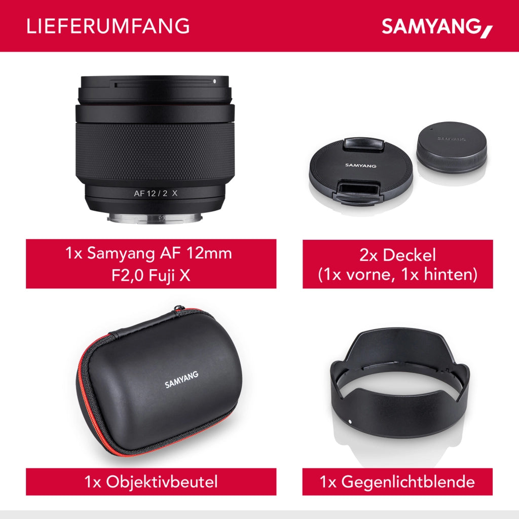 AF 12mm Obiettivo fotografico grandangolare per Fujifilm - apertura F2.0, autofocus APS-C a focale fissa Fuji X Mount X-T4 T3 X-T30 X-T20 X-E4 XE3 X-Pro 3 X-H1