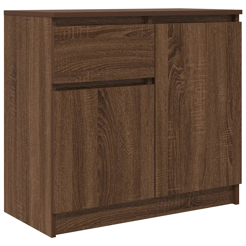 Credenza con Cassetto-Buffet-Armadio da cucina Rovere Marrone 71x35x65 cm in Truciolato 139319