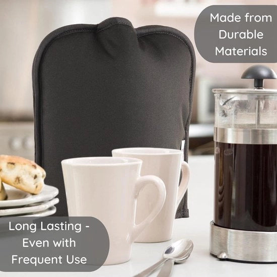Caffettiera riscaldante per tazza in Nero - Copertura accogliente 8 tazze - Ritenzione calore perfetta - Isolatore a vite francese - Vari dimensioni