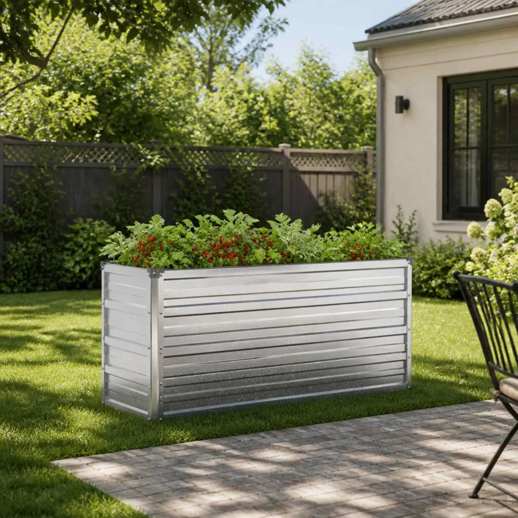 Letto rialzato da giardino Argento 100 x 40 x 55 cm 8006236