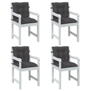 Cuscini Sedia Schiena Bassa 4 pz Antracite Mélange 100x50x7 cm 4002377