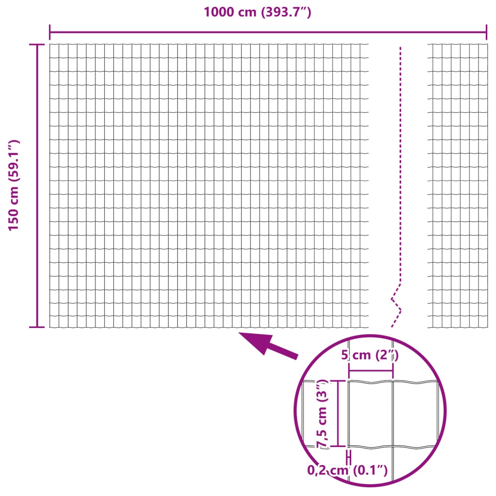 Euro Fence 1.5x10 m Acciaio Zincato