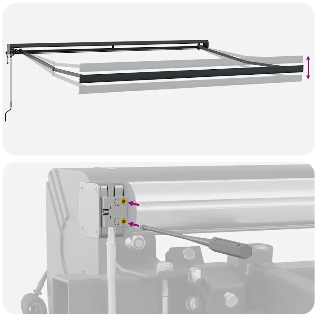 Tenda da Sole Retrattile Automatica Bordò 300x250 cm 3215328