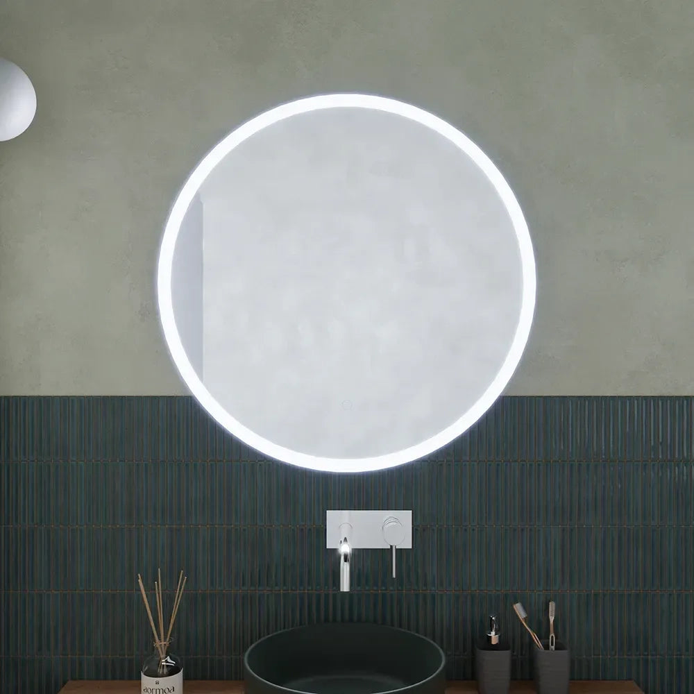 Specchio led Ø 90 cm touch screen luce calda/fredda | Beam