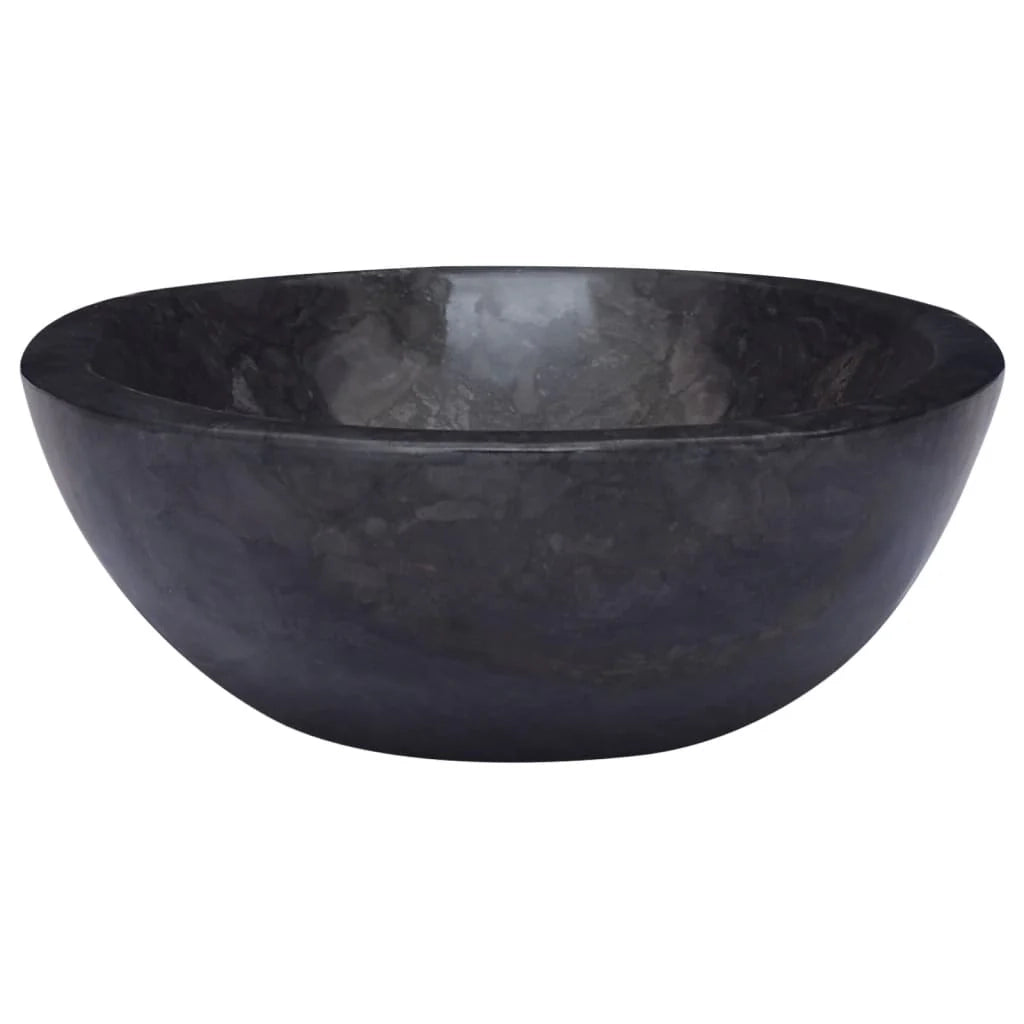 Lavandino da bagno lavabo da appoggio lavabo da WC lavabo da bagno lavabo da interno 53 x 40 cm marmo nero 02_0002816