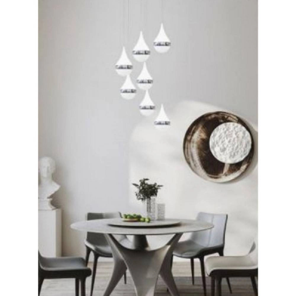 Trade Shop - Lampada A Sospensione Led 80watt Design Goccia A Cascata Luce 6500k 4000k Lp-18a - -bianco Freddo      -