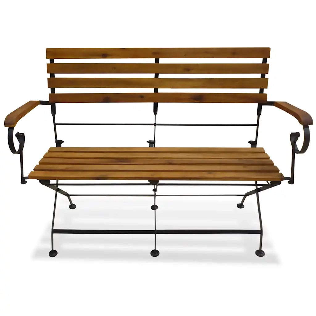Panchina da Giardino | Panca da Giardino Pieghevole 112 cm Legno Massello di Acacia